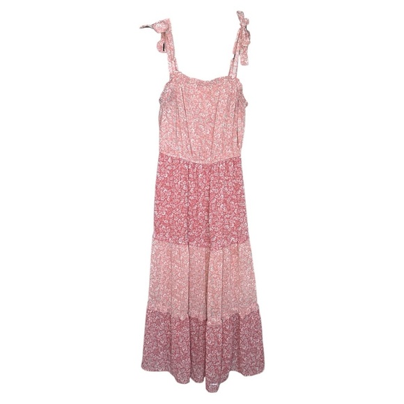 Sincerly Jules Dresses & Skirts - Sincerely Jules Pink Bohemian Tiered Maxi Dress size Small